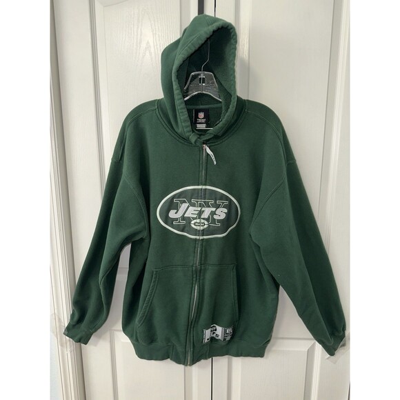 NFL Other - NFL New York Jets Mens Size XL Green Sweatshirt Hoodie Zip Up Jacket W/ Pockets